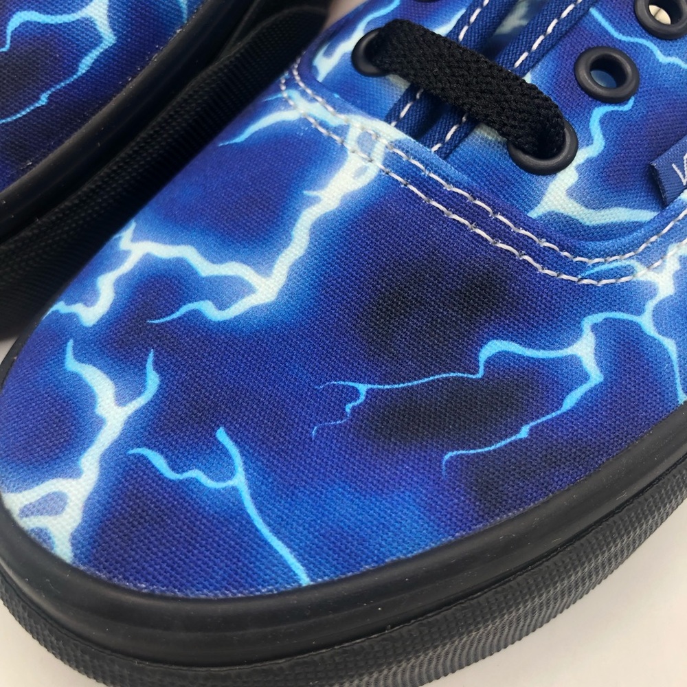 Vans Authentic Lightning Blue/Black Athletic Skate Shoe Casual Sneaker Women 7.5 - Picture 10 of 13